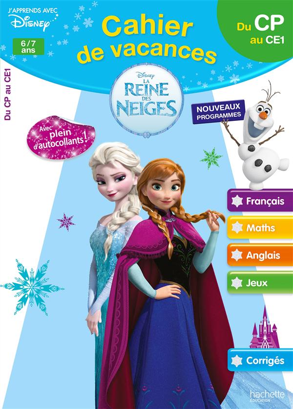 Cahier De Vacances La Reine Des Neiges : Du Cp Au Ce1