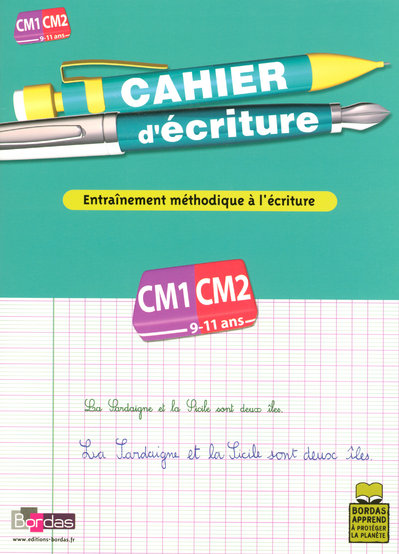 Cahier d'écriture ; cm1 - cm2 ; entraînement méthodique à la lecture