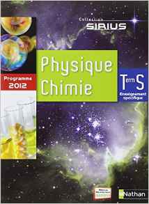 Physique Chimie Term S Ens Specifique Prog 2012 Coll Sirius 1Ere S Term S