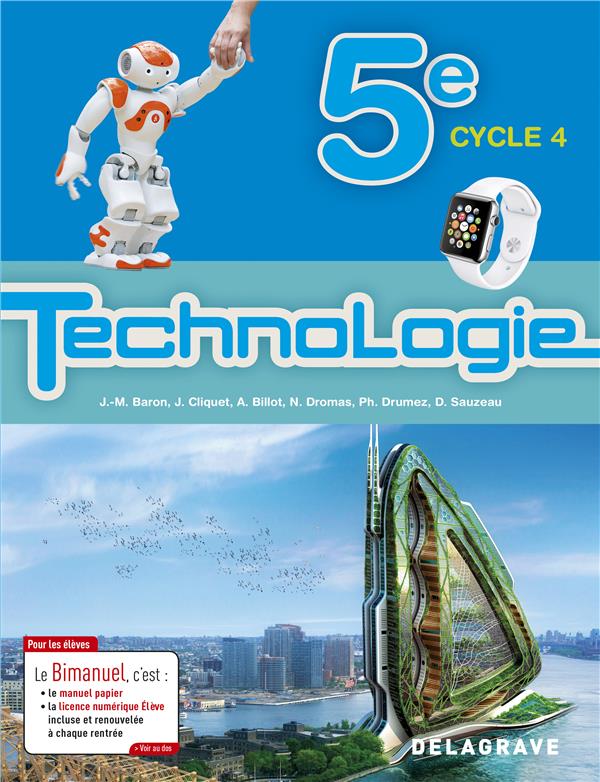 Technologie ; cycle 4 ; 5e ; bimanuel