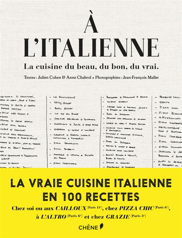 À l'italienne ; le livre de cuisine al dente