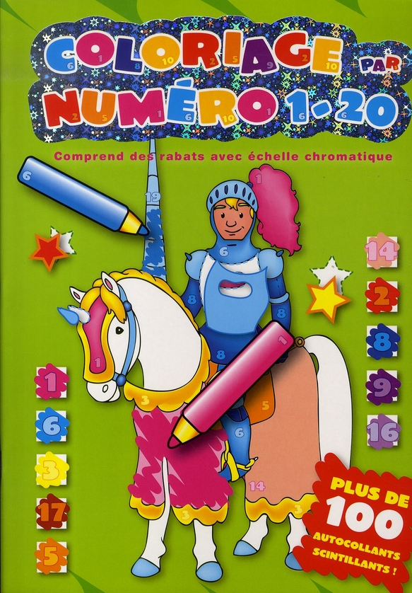 Coloriage par numéro 1-20 ; vert