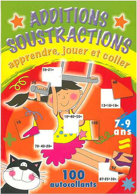 Additions Soustractions 7-9 Ans+100 Autocollants-Pistache