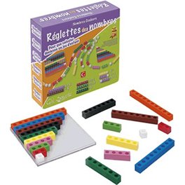 Boite de reglettes alveolees nombres en couleurs