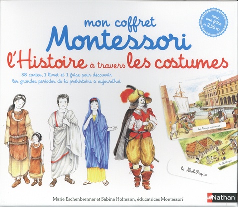 Mon coffret Montessori l'histoire du monde à travers les costumes - Avec 38 cartes , 1 livret et 1 frise