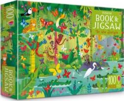 In the jungle puzzle book and jigsaw 5+