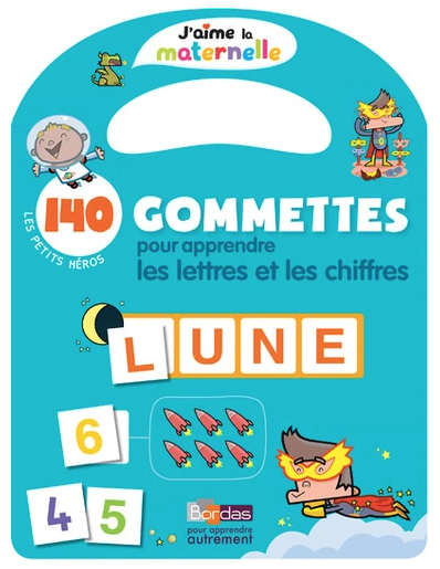 140 gommettes pour apprendre les lettres et les chiffres - Les petits héros