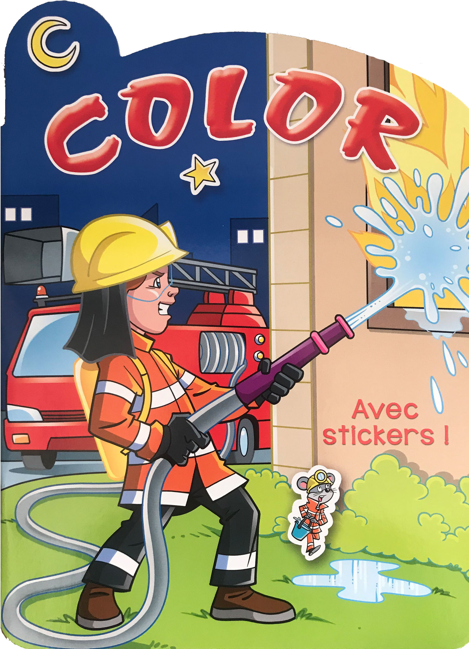 Color avec stickers-Bleu foncé