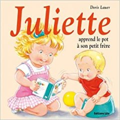 Juliette apprend le pot à son petit frère