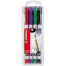Set 4 feutres permanents  pour CD write 4 all