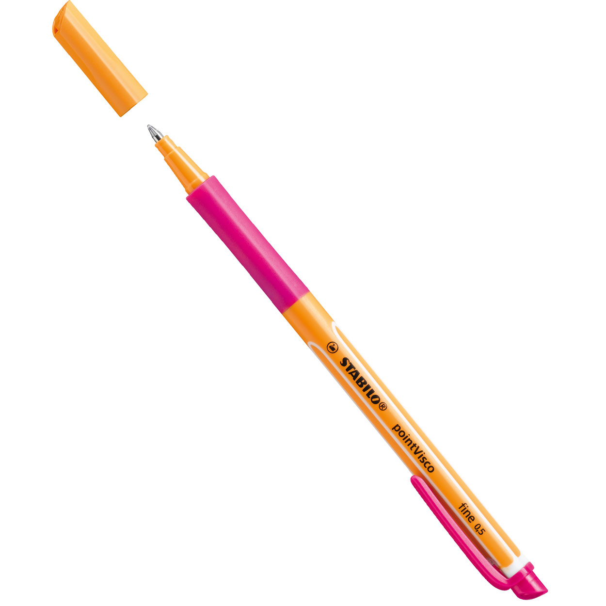 Stylo bille rose pointVisco fine 0.5