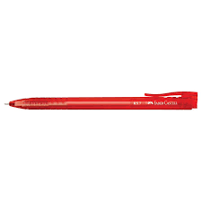 Stylo bille a gomme rouge