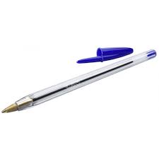 Stylo bille cristal moyen bleu