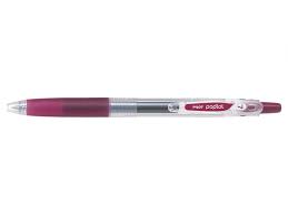 Stylo bille retractable pop'lol bordeau