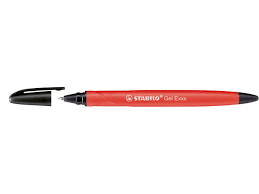 Stylo bille a gomme gel exxx rouge