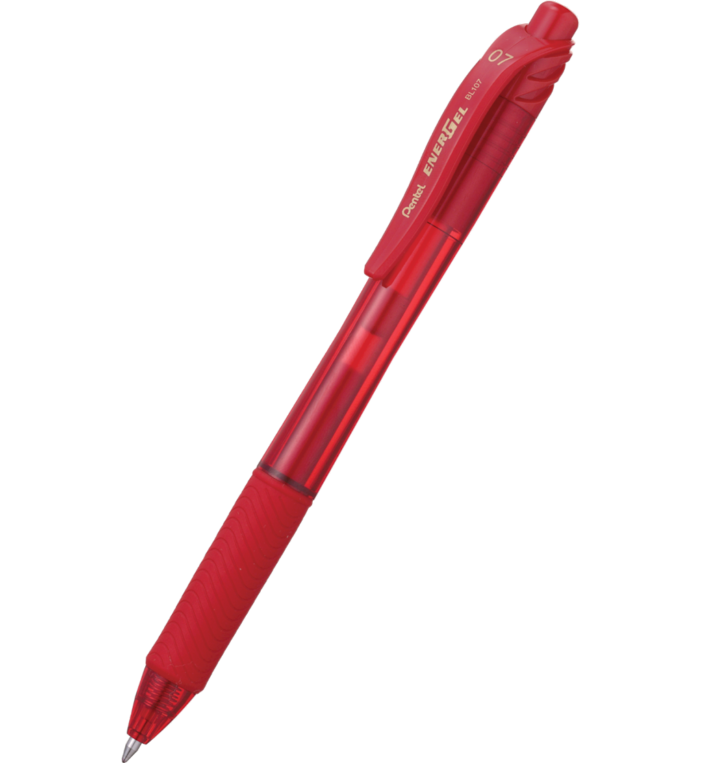 Stylo gel retractable rouge