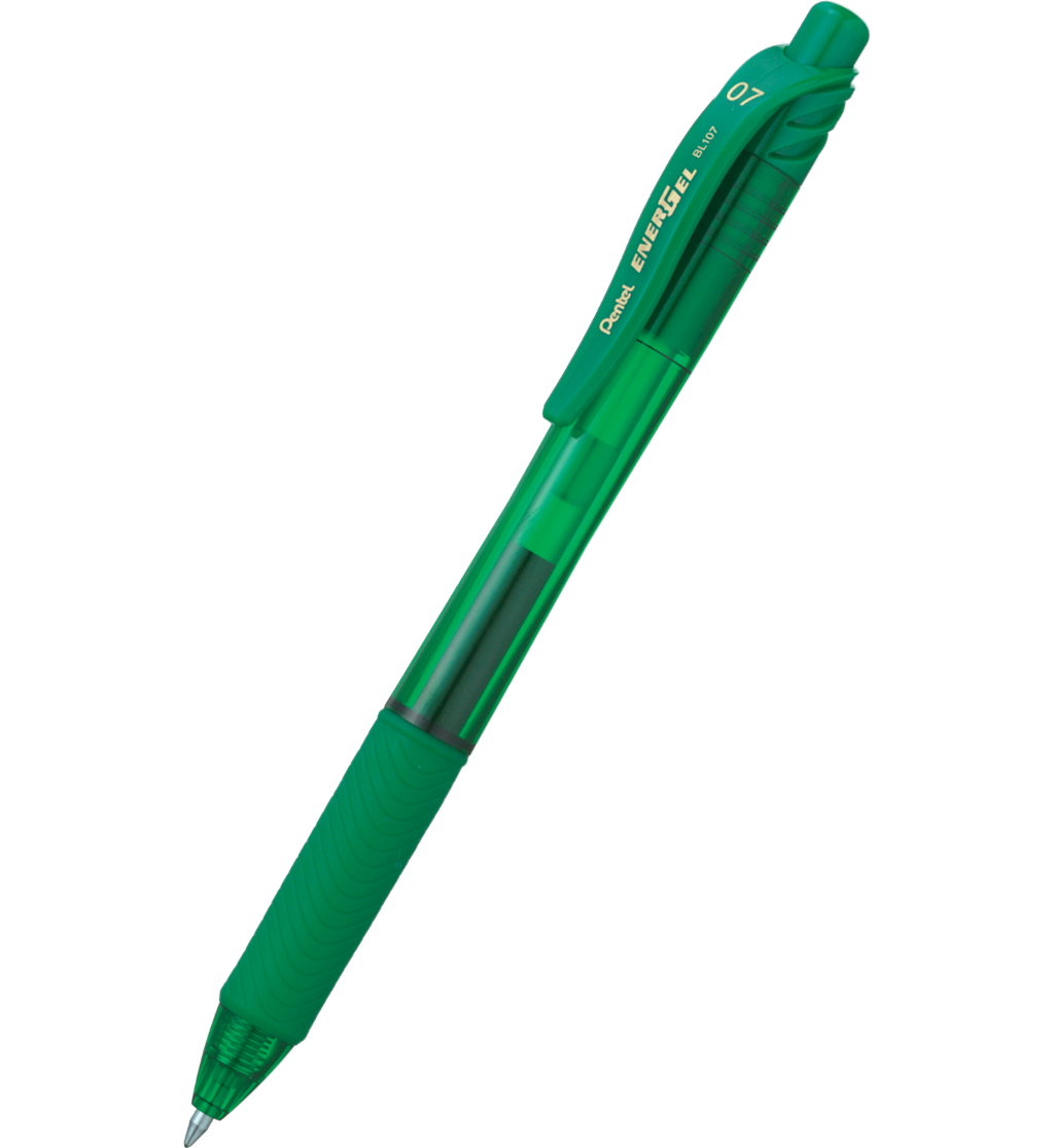 Stylo gel retractable vert