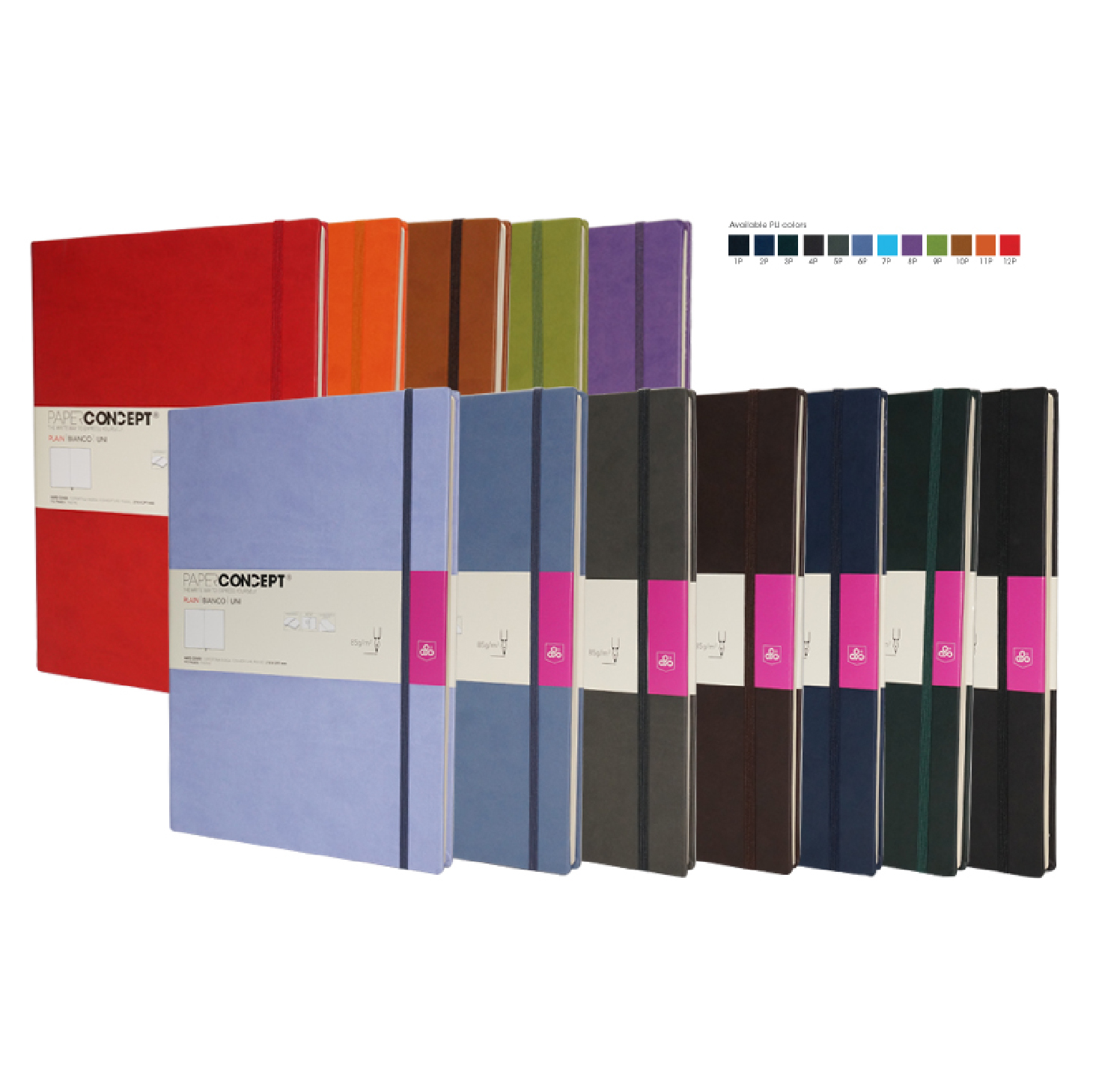 Cahier uni couverture souple pochette à soufflet 192 pages 210x297 mm