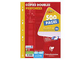 Papier doubles perforees 500 pages