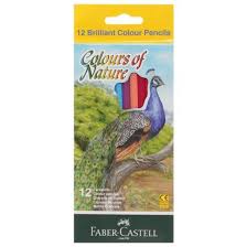 Crayon de coul. 12 brillant Faber