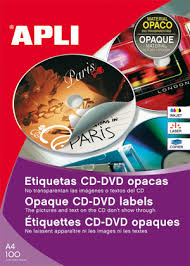 Etiquette cd-dvd opaque