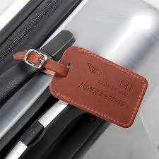 Etiquette pour valise cuir