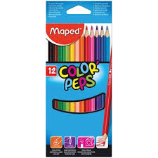 12 Crayons de couleur triangulaires color'peps