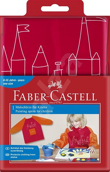 Tablier de peinture rouge pour enfants 6-10 ans taille unique 100% polyester