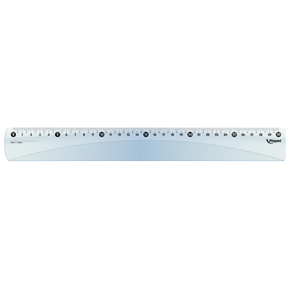 Regle 30cm. plastic Maped