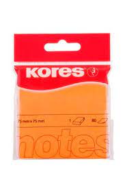 100 Notes autocollantes orange 75x75 mm
