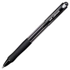 Stylo bille retractable uni laknok noir