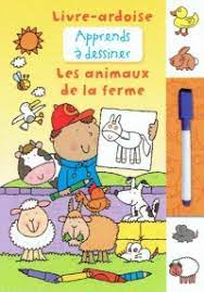Livre ardoise apprends a dessiner les animaux de la ferme