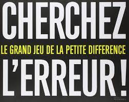 Cherchez le grand jeu de la petite difference L'er...