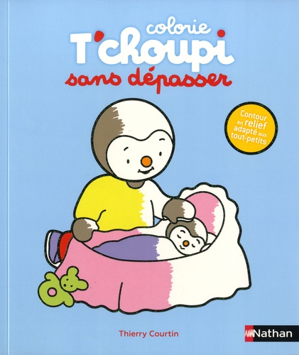 COLORIE T'CHOUPI SANS DEPASSER - CONTOUR EN RELIEF ADAPTE AUX TOUT-PETITS