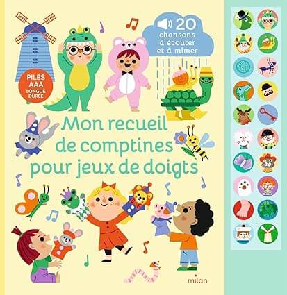 Mon recueil de comptines pour jeux de doigts