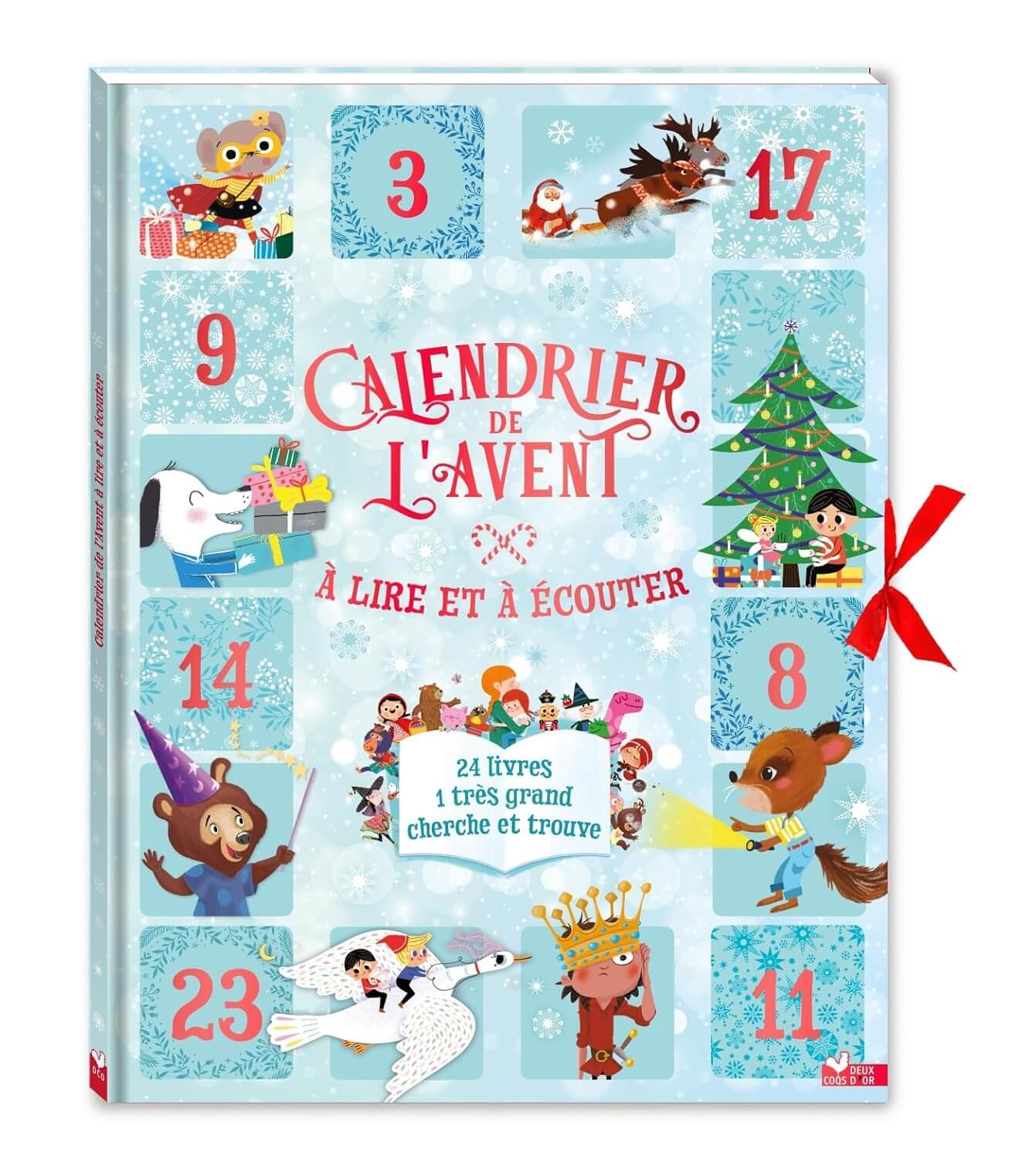 Calendrier de l'Avent à lire et à écouter - 24 livres, 1 très grand cherche et trouve