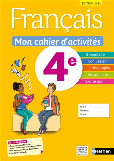 Français - Mon Cahier D'activités 4e - Elève -2022