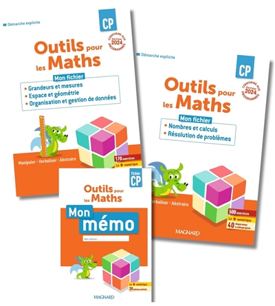 Outils Pour les Maths Cp PAR Domaine (2024) - 2 Fichiers (nombres et Calculs et Résolution de Problèmes & Grandeurs et Mesures et Espace et Géométrie) + Mémo