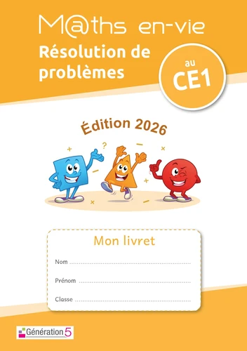 Livret pour l'élève - Enseigner la résolution de problèmes au CE1 - Maths en-vie - Ed. 2026 - à paraitre avril 2026