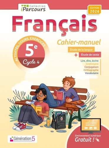 Cahier-manuel iParcours français 5e - Ed. 2026 - à paraitre mai 2026