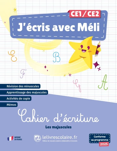Le FRANÇAIS avec Méli - CE1- Cahier d'écriture - Les majuscules ed,2026