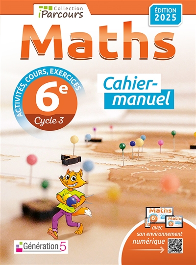 Cahier-manuel iParcours maths 6e - Ed. 2025