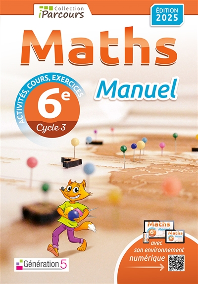Manuel iParcours maths 6e - Ed. 2025