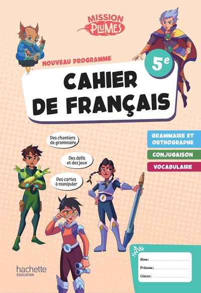 Mission Plumes 5e - Cahier de francais (2026)