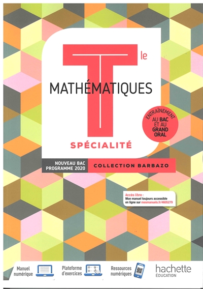MATHEMATIQUES BARBAZO SPECIALITE TERMINALES - LIVRE ELEVE - ED. 2020	 (SPECIALITE)