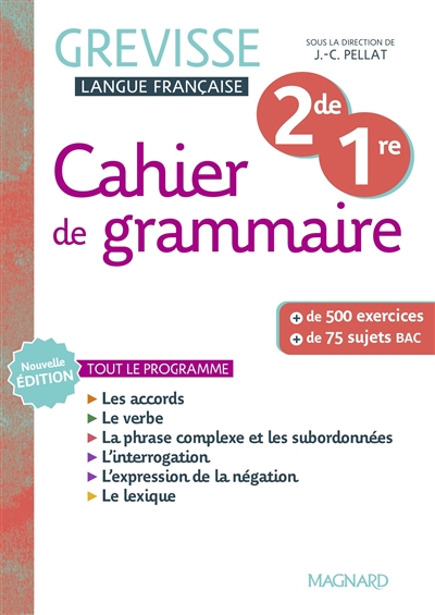 CAHIER GREVISSE 2DE / 1RE (2025)